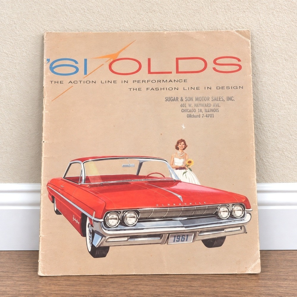 1961 Oldsmobile F85 Sales Brochure Vintage Dealer Catalog Rocket V8